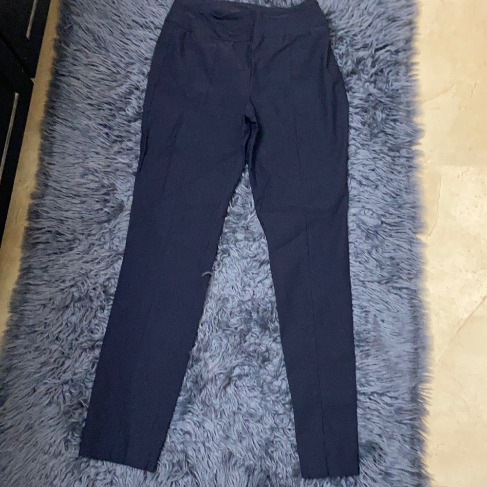 Navy Pull-On Ankle Pant